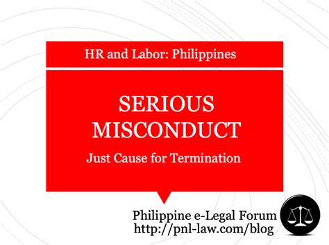 article 297 labor code of the philippines|Serious Misconduct and Gross Negligence .